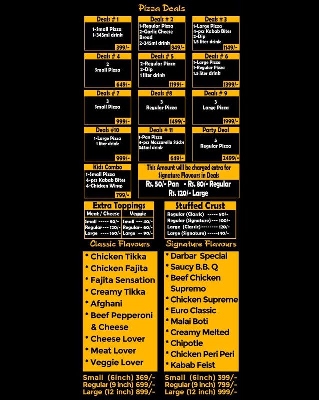 Darbar menu