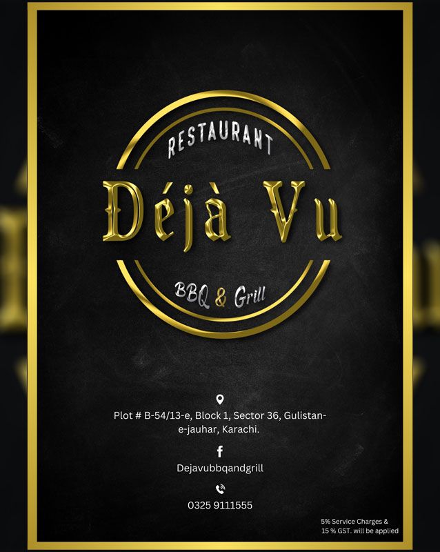 Deja Vu Restaurant BBQ & Grill menu