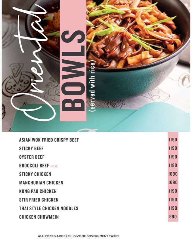 Del Frio menu