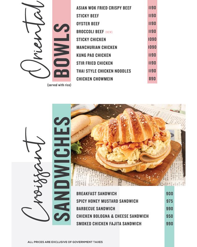 Del Frio menu