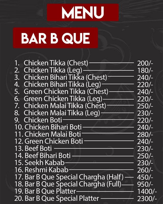 Desi Grill menu