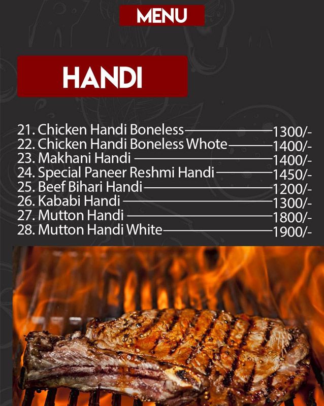 Desi Grill menu