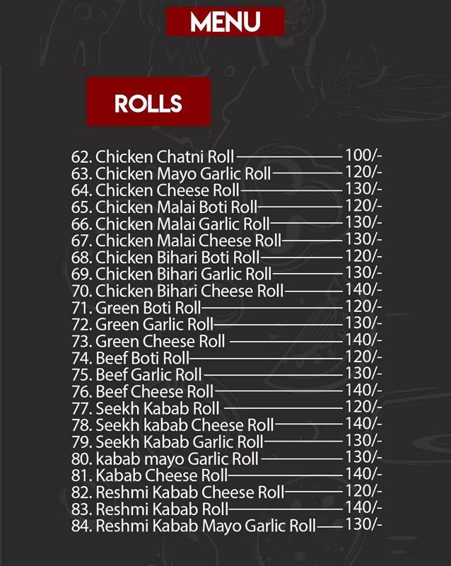 Desi Grill menu