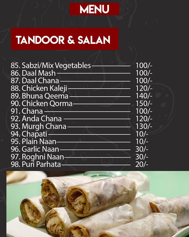Desi Grill menu