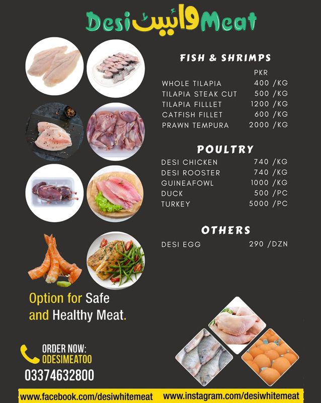 Desi White Meat menu