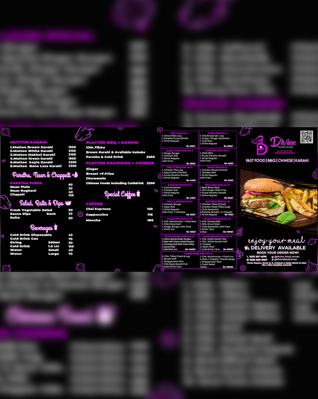 Divine Food Corner menu