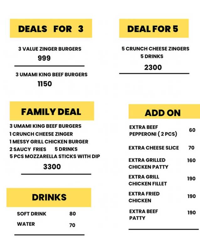 Dobar Tek menu