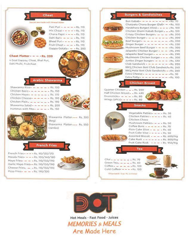 DOT menu