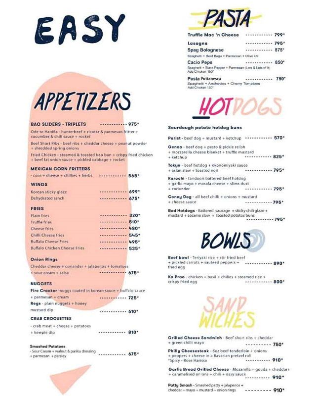 EASY menu