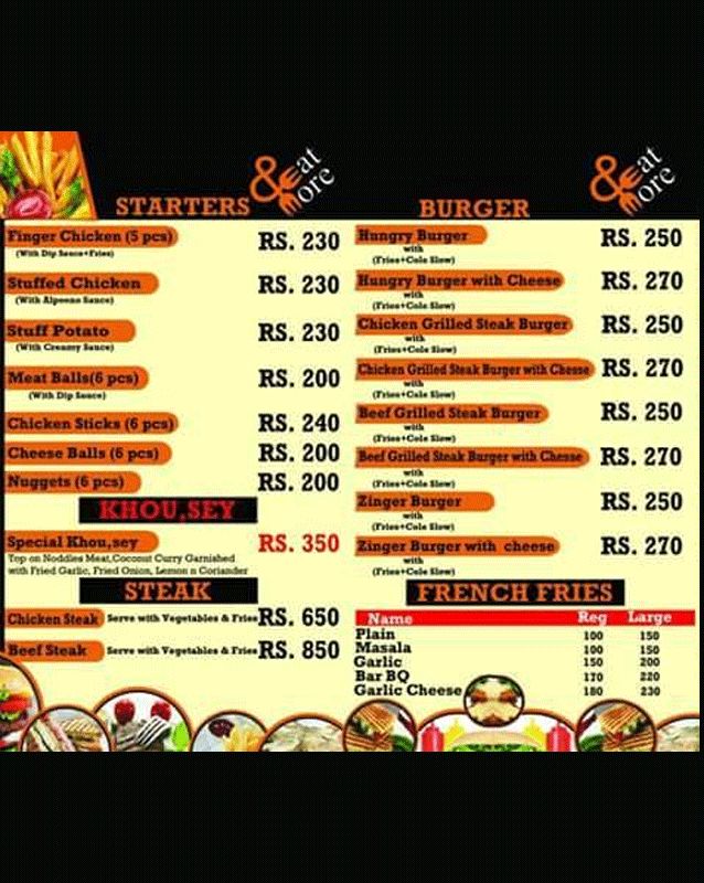 Eat & More menu