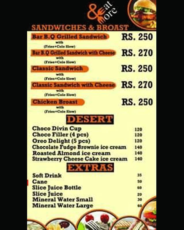 Eat & More menu