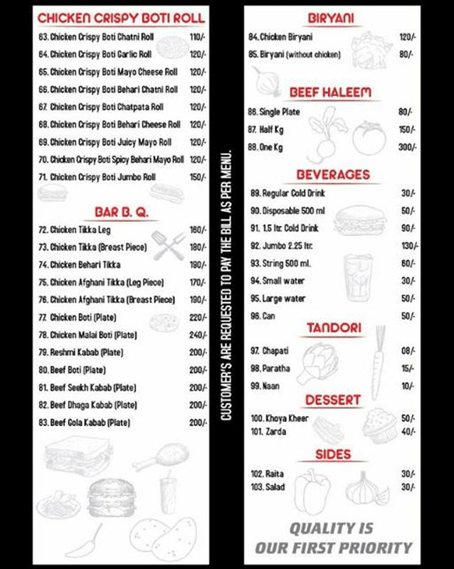 Eat Town menu
