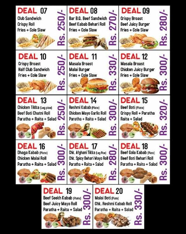 Eat Town menu