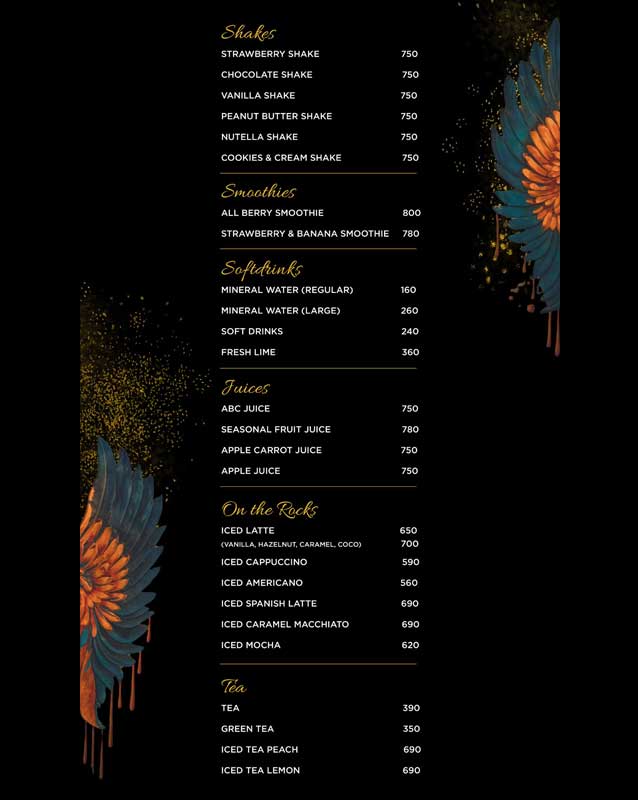 Enigma Restaurant menu