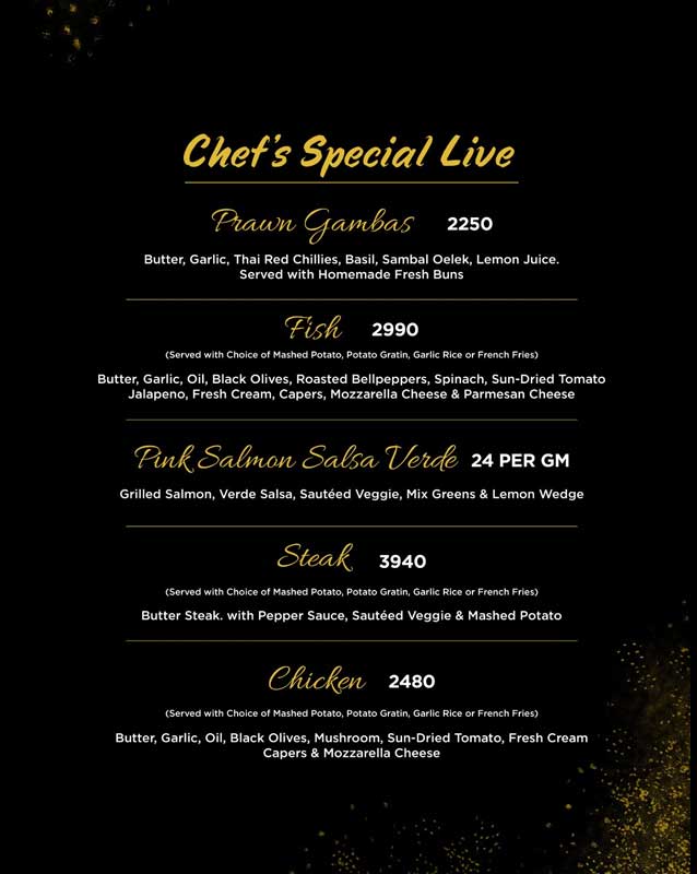 Enigma Restaurant menu