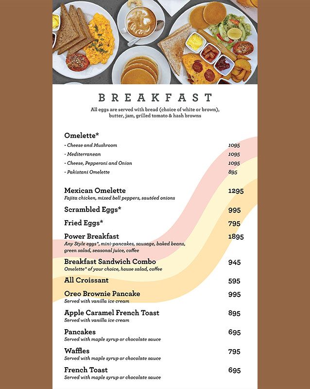 Espresso menu