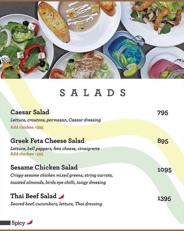 Espresso menu