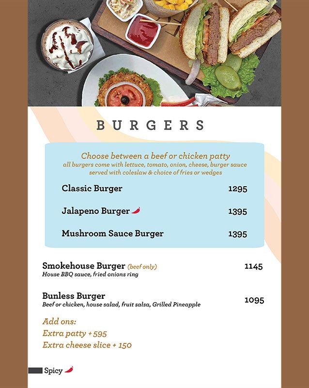 Espresso menu