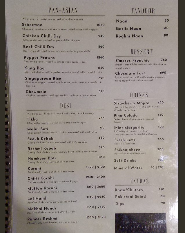 Etcetera menu