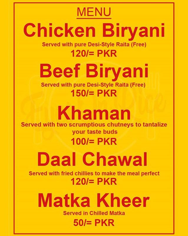 Eyes On Rice menu