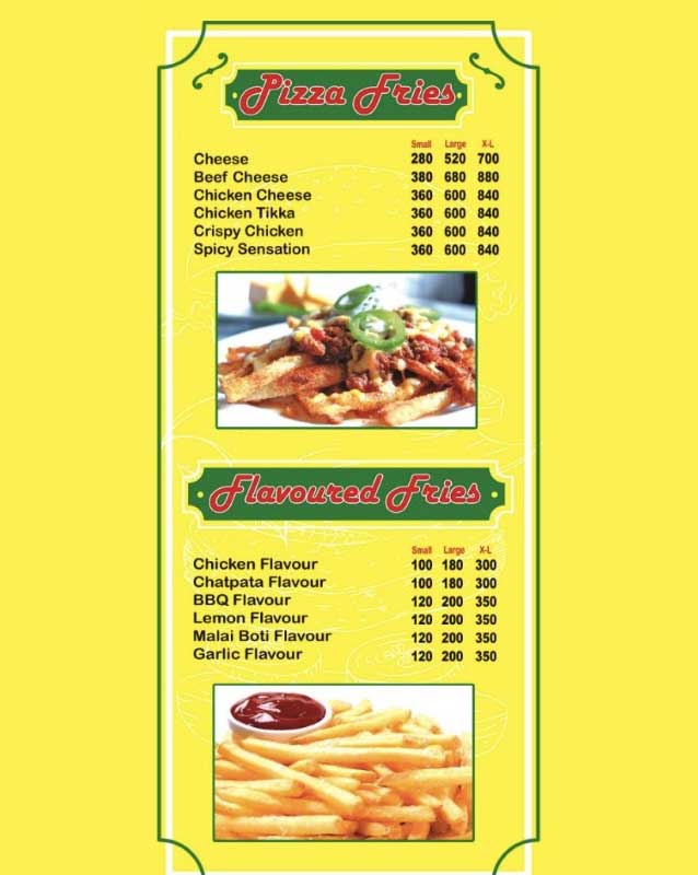 Fakhri Fast Food menu