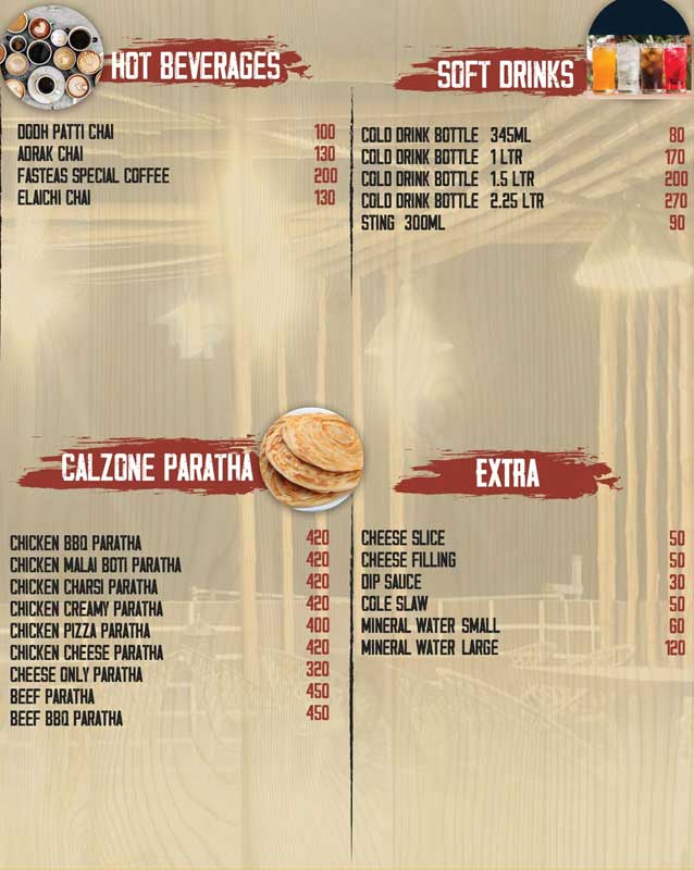 Fasteas Cafe menu