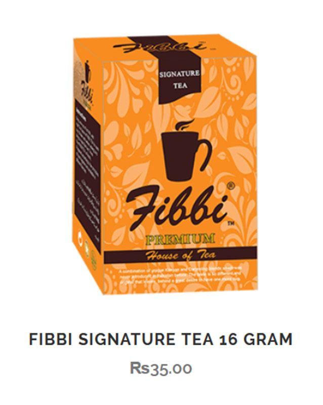 Fibbi House of Tea menu