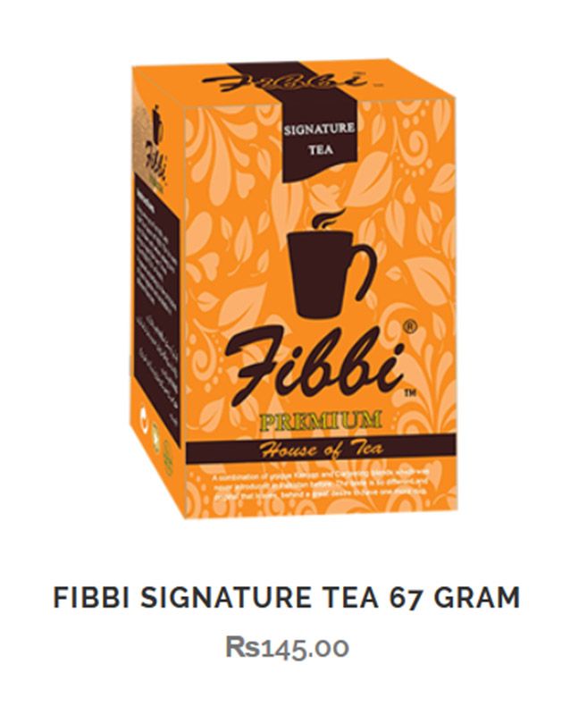 Fibbi House of Tea menu