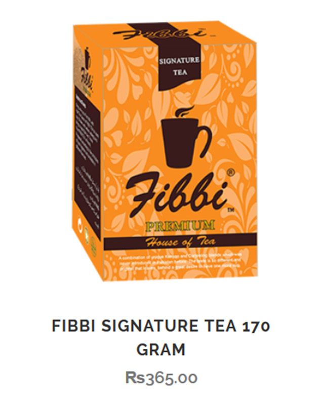 Fibbi House of Tea menu