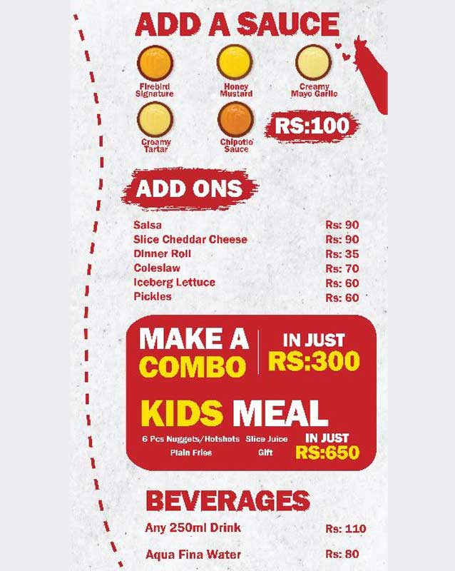 Firebird menu