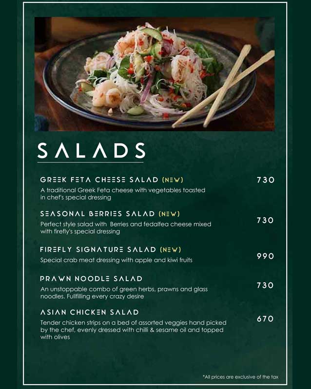 Firefly menu