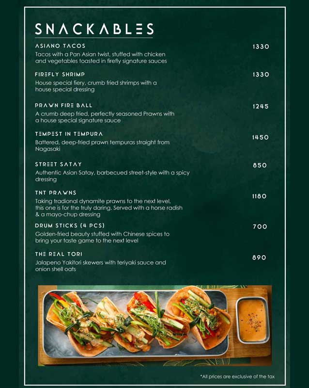 Firefly menu