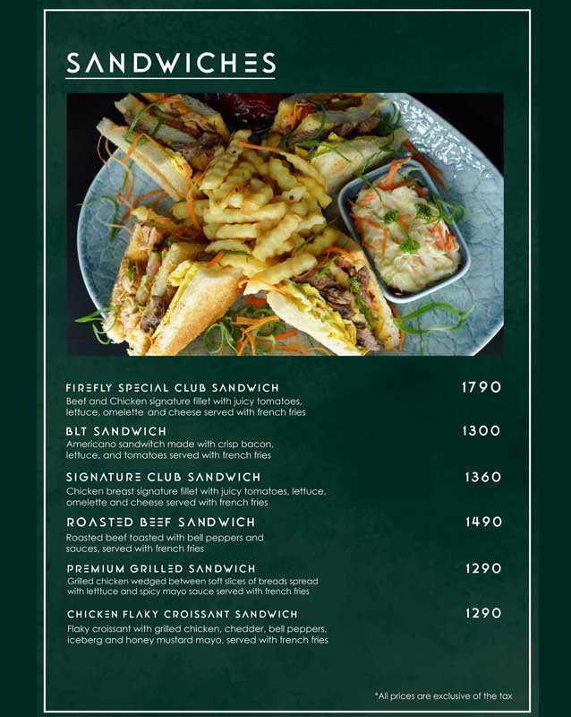 Firefly menu