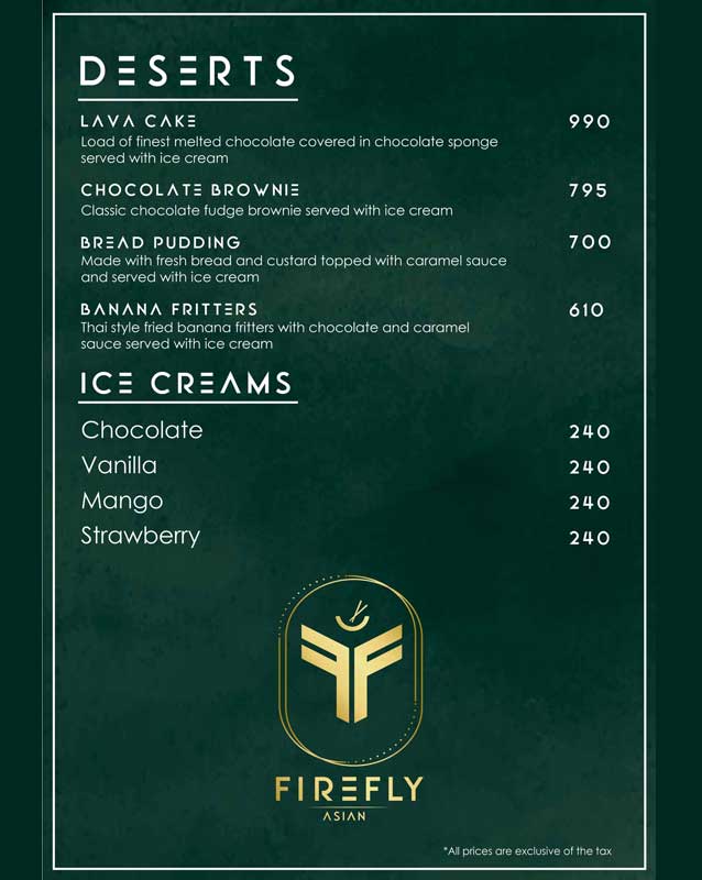 Firefly menu