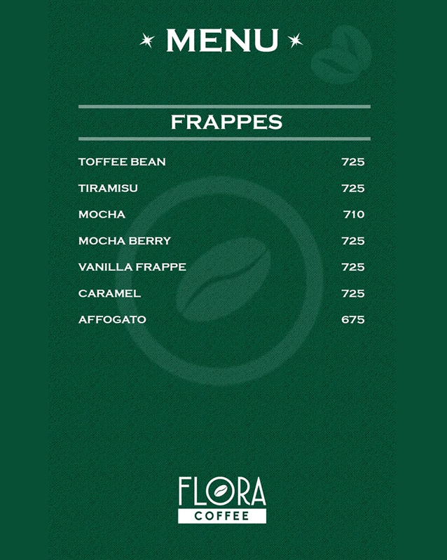Flora Coffee menu