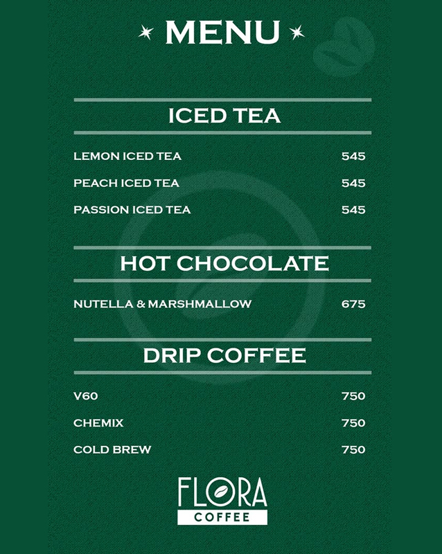 Flora Coffee menu