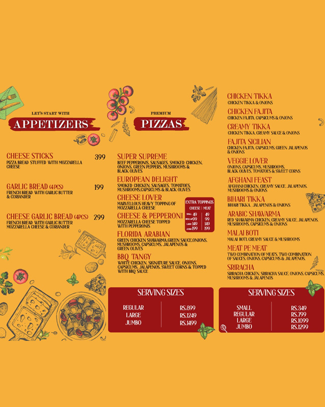 Florida Pizza menu