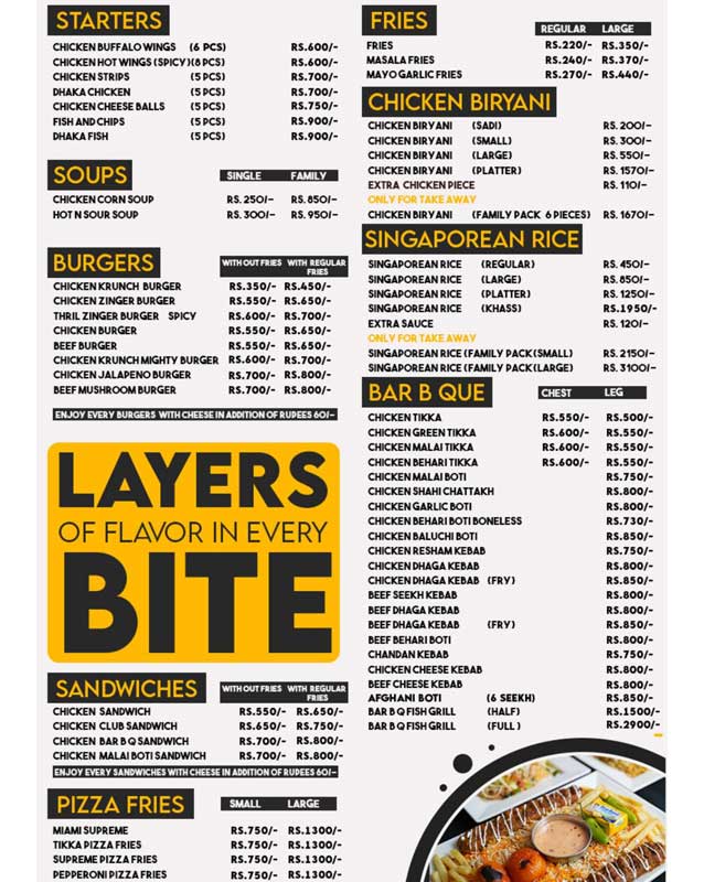 Food Break - Gulshan menu