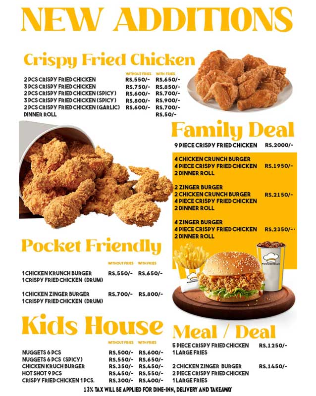 Food Break - Gulshan menu