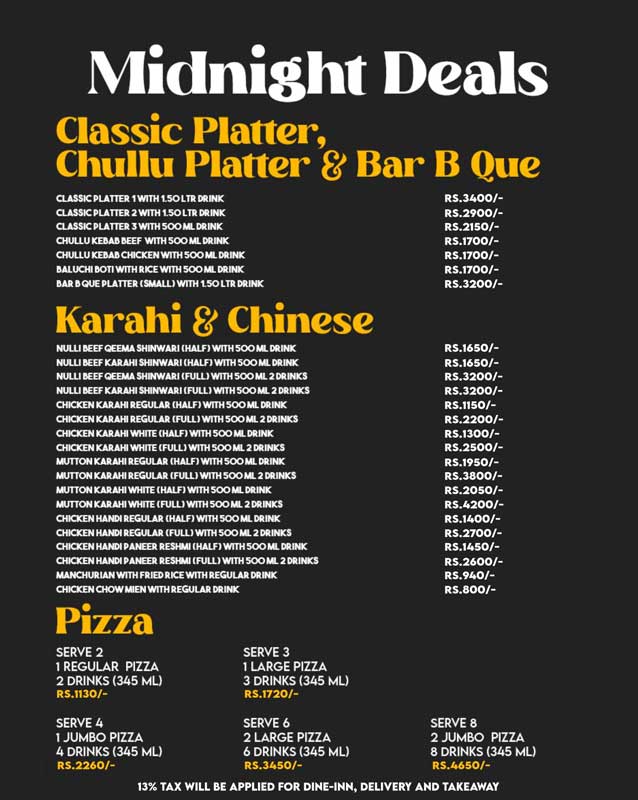 Food Break - Gulshan menu