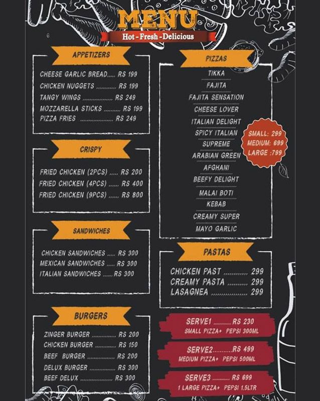 Food O' Clock menu