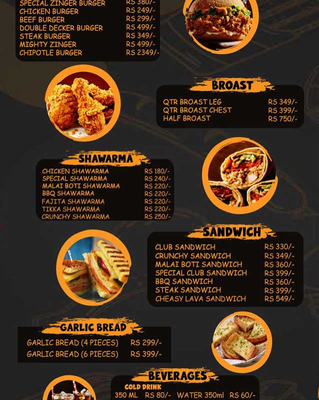 Food Ring menu