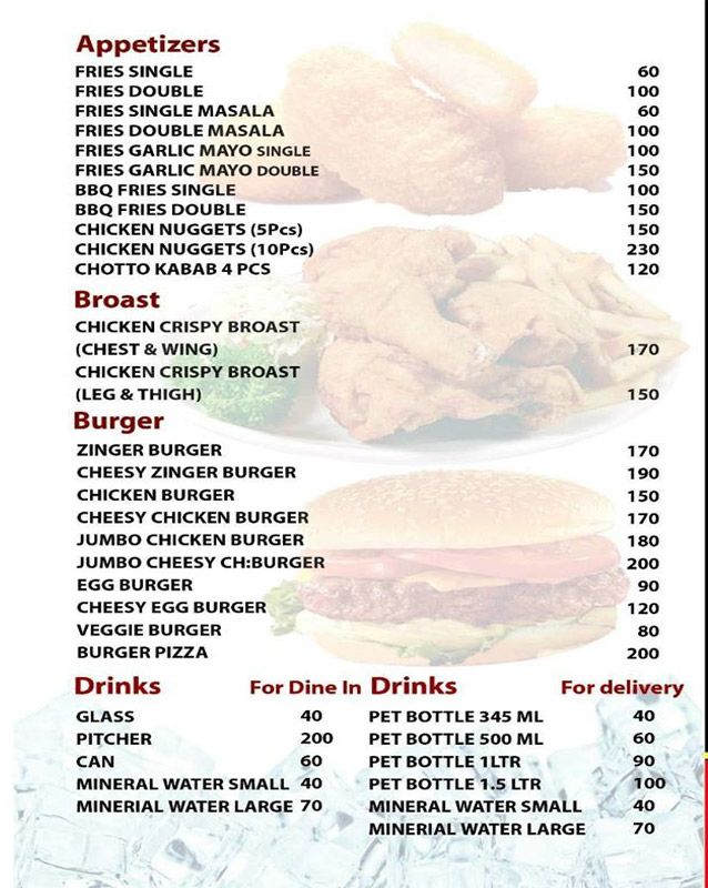 Food Signal menu