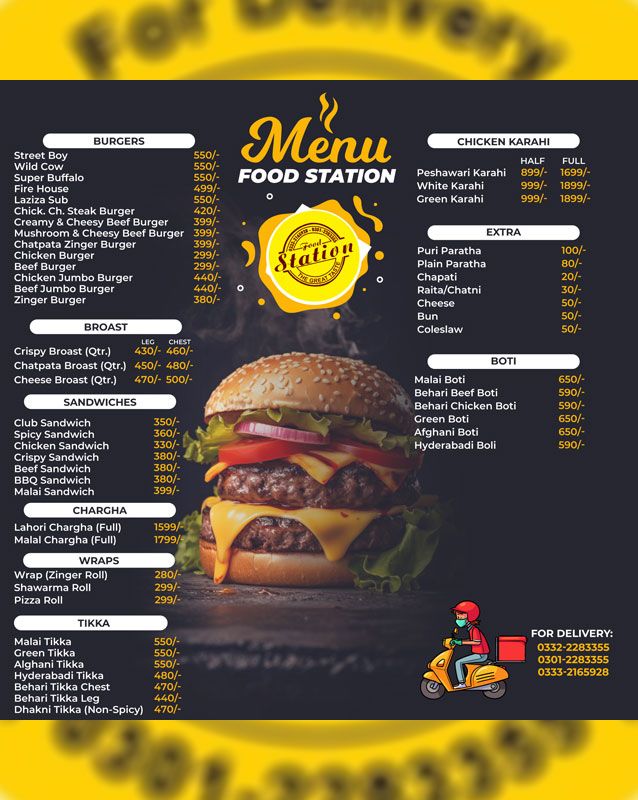 Food Station Karachi menu