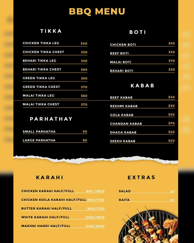 Food Stop menu