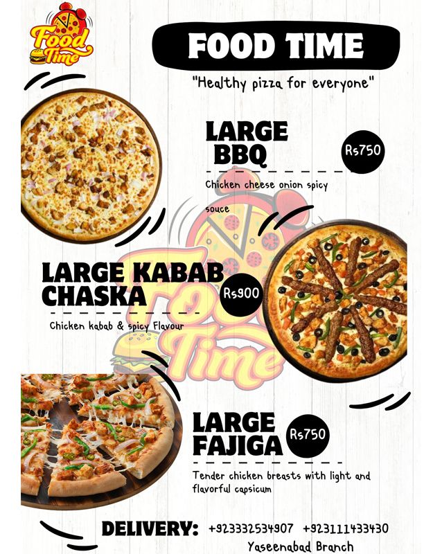 Food Time menu