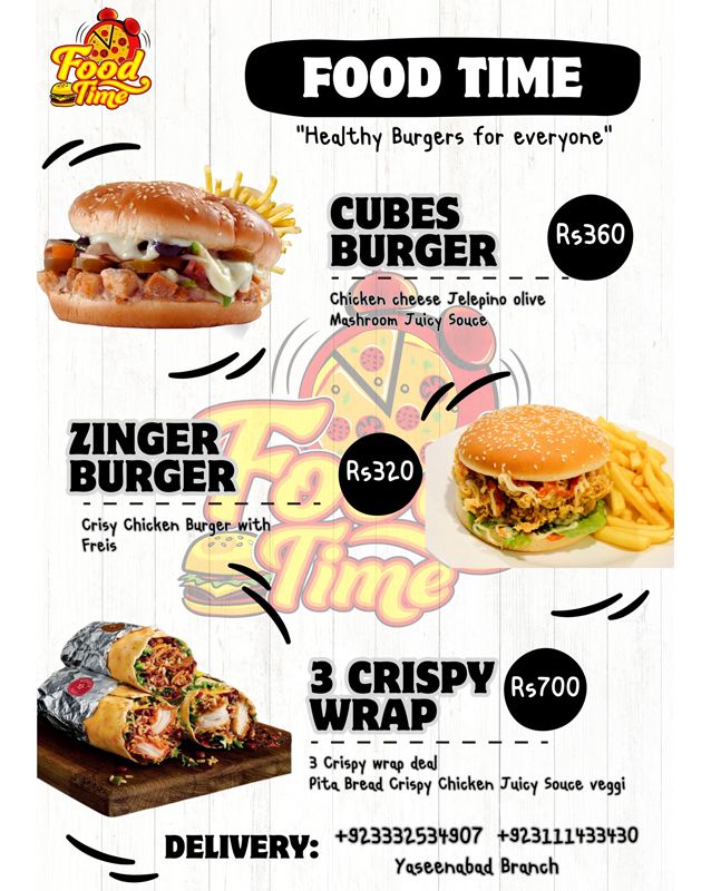 Food Time menu