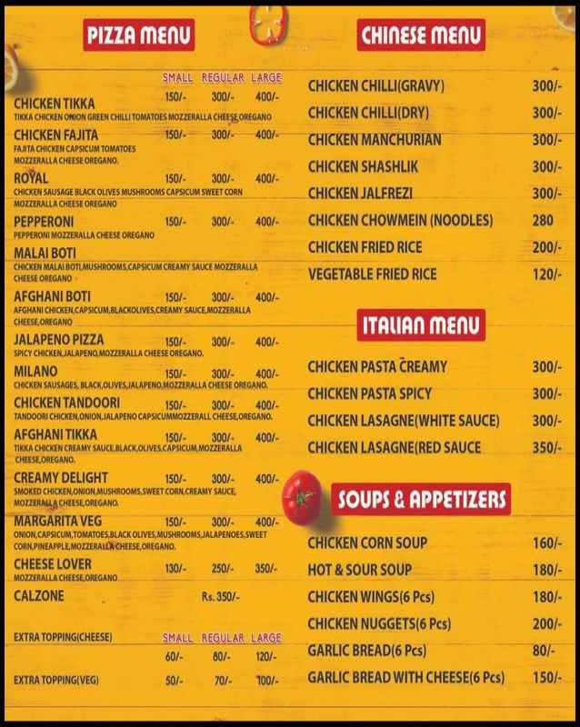 FoodiWood Restaurant menu