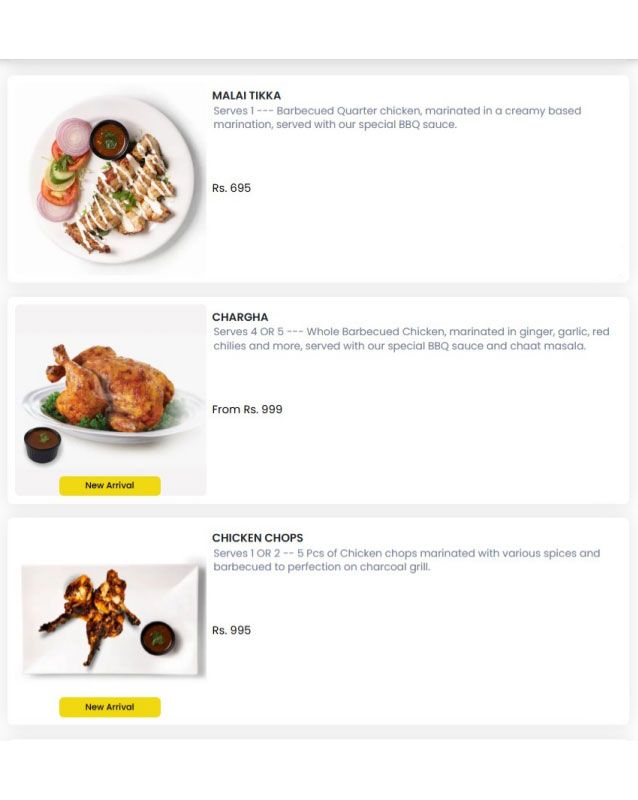 Foods Inn menu