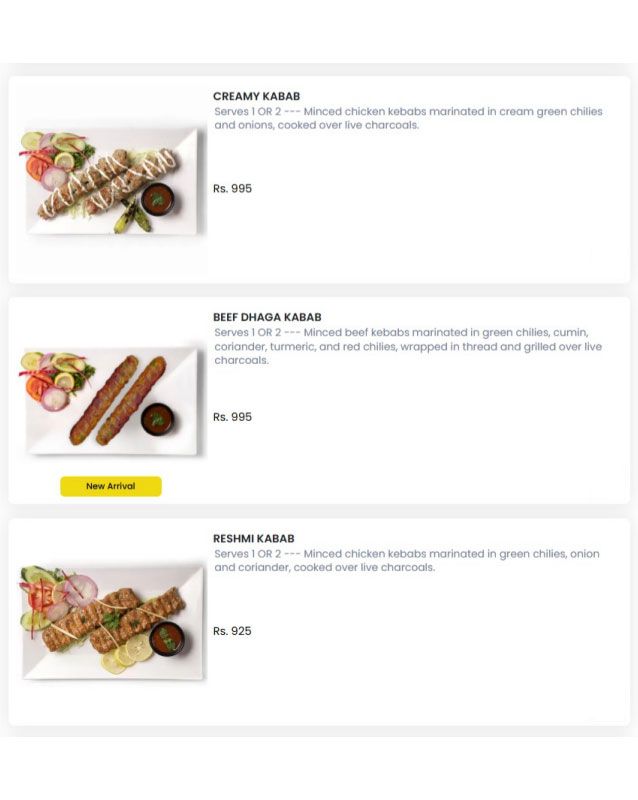 Foods Inn menu